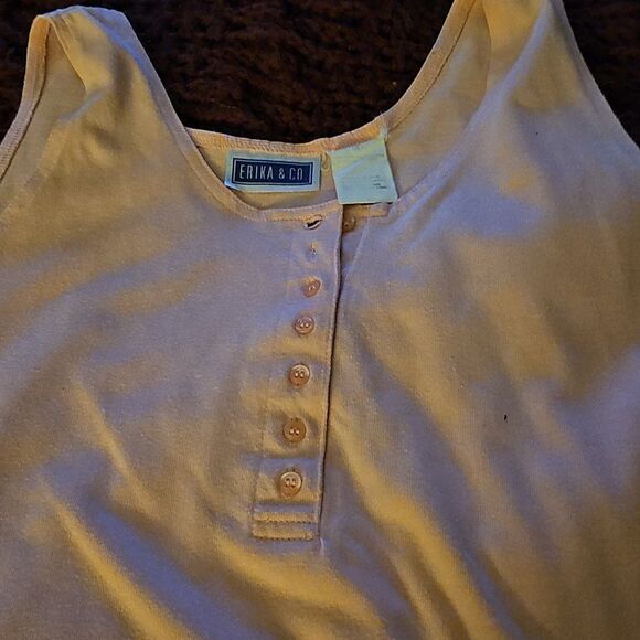 Women’s Erika Casual Pink Tank Cotton Blend Size Small - Picture 2 of 3